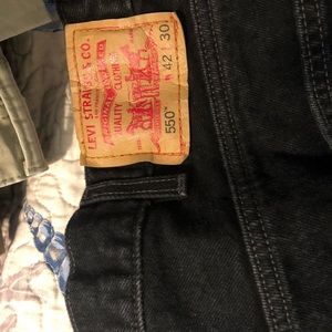Levis 42 x 30 550 black jeans